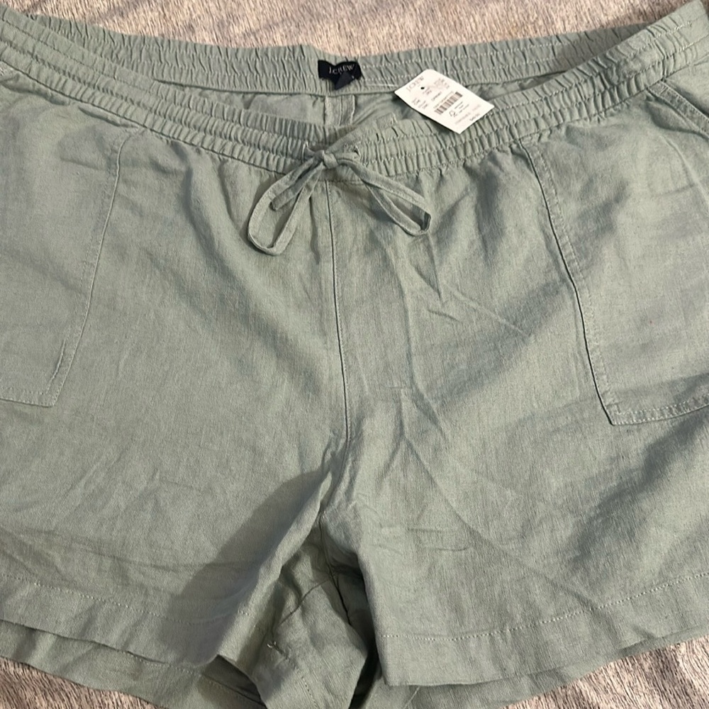 J. Crew Plus Sized Linen-Mix Shorts